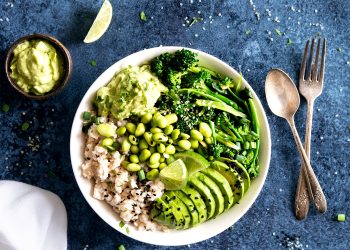 Coconut Rice Veggie Bowl (using brown rice)