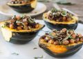 Stuffed Acorn Squash with Mushrooms and Chickpeas Recipe