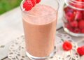 Vegan Chocolate Raspberry Banana Smoothie