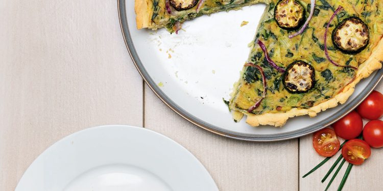 Vegan & Gluten-Free Green Vegetable Quiche
