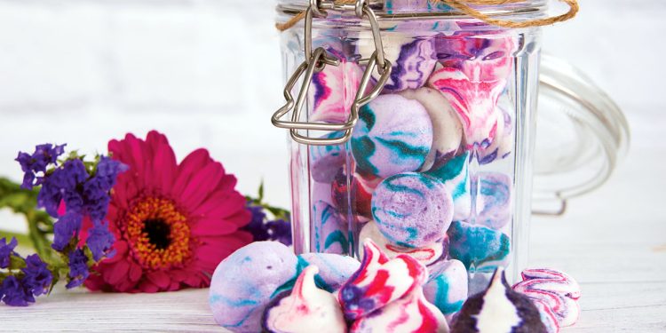Vegan Rainbow Aquafaba Meringues