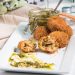 Vegan Arancini with Broad Beans, Peas and Coconut ‘Bacon’