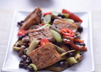 Vegan Tofu in Black Bean Sauce