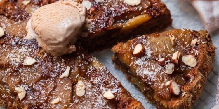 Vegan Apple Cake | Easy Upside Down Cake!