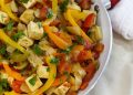 Summer Tofu Skillet with Tomatoes and Bell Peppers