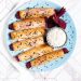 Vegan Beetroot, Chickpea and Parsley Straws with Tahini Dip