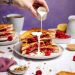 Vegan French Toast Stack Stuffed with Raspberry & Pistachio