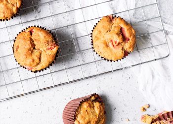 Vegan Strawberry Bakewell Muffins