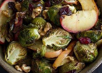 Roasted Brussels Sprouts & Apples
