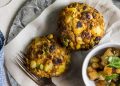 Samosa Cakes with Apple Chutney