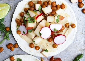 Spiced Chickpea Tacos with Apple-Radish Slaw